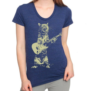 Cat playing guitar, Women's T- Shirt's