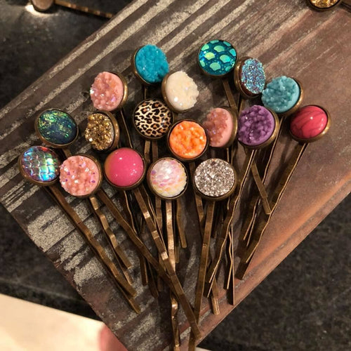 Assorted Druzy, Bobby Pins Haircare Olive Felix, Kate Tuesday 5 Bobby Pins 